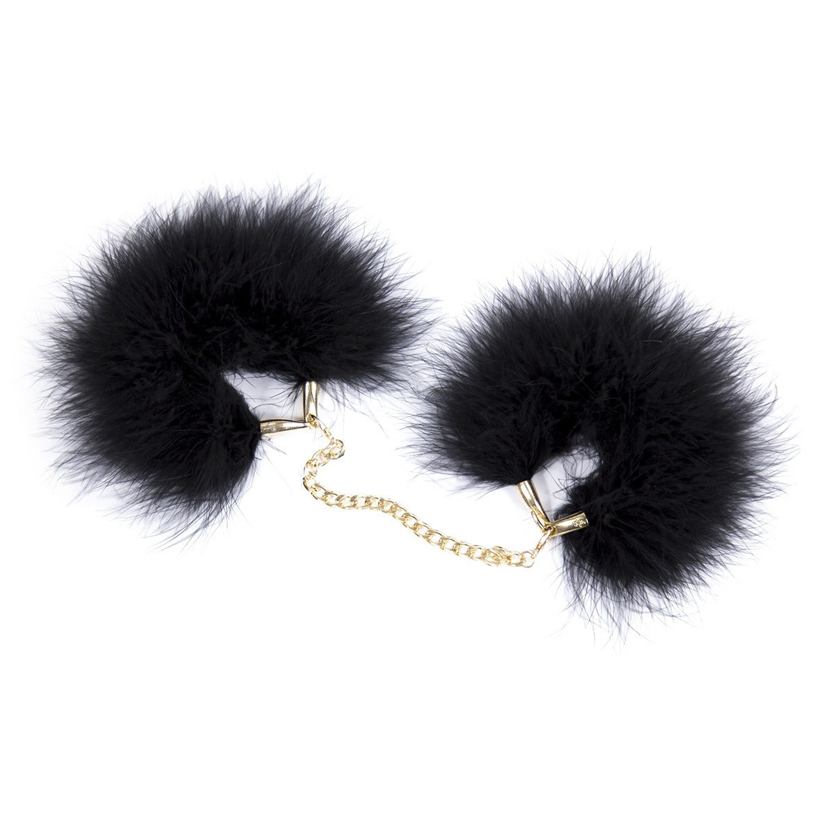 Binding Handcuffs Hand And Foot Cuffs Short Feather Small Handcuffs Feather Black Adult Products