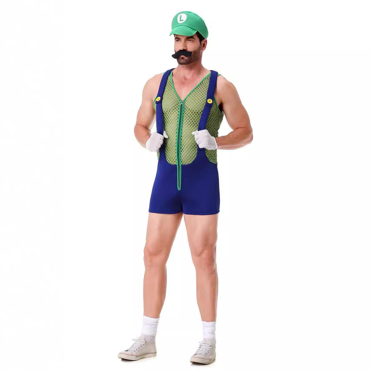 Halloween Sexy Costume Super Mario Stage Outfit Mario Bodysuit Sheer Suit Super Mario Character