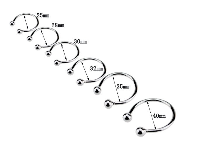 Sex Products For Men SM Metal Penis Ring Metal Lock Sperm Ring JJ Double Bead Ring C Ring Penis Ring