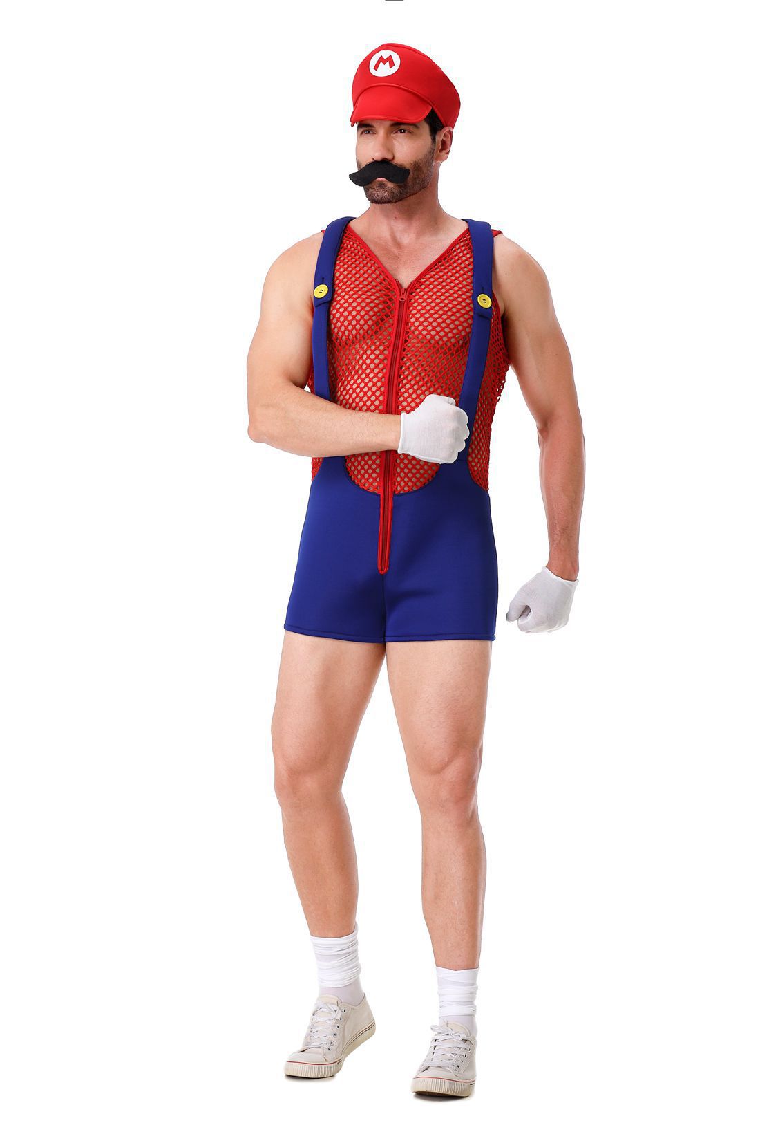 Halloween Sexy Costume Super Mario Stage Outfit Mario Bodysuit Sheer Suit Super Mario Character