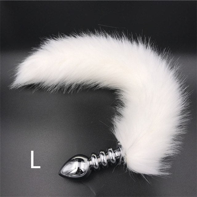 Fox Tail Anal Plug Flirt Sexy Toy Stainless Steel Butt Plug Anus Plug for Women Adult Games Slave Role Play